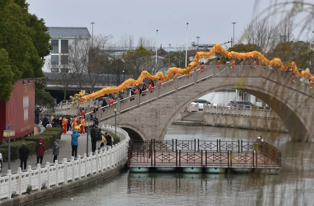 三林老街元宵节惊现金色巨龙，60米长龙引领民俗盛宴，你见过吗？  第2张