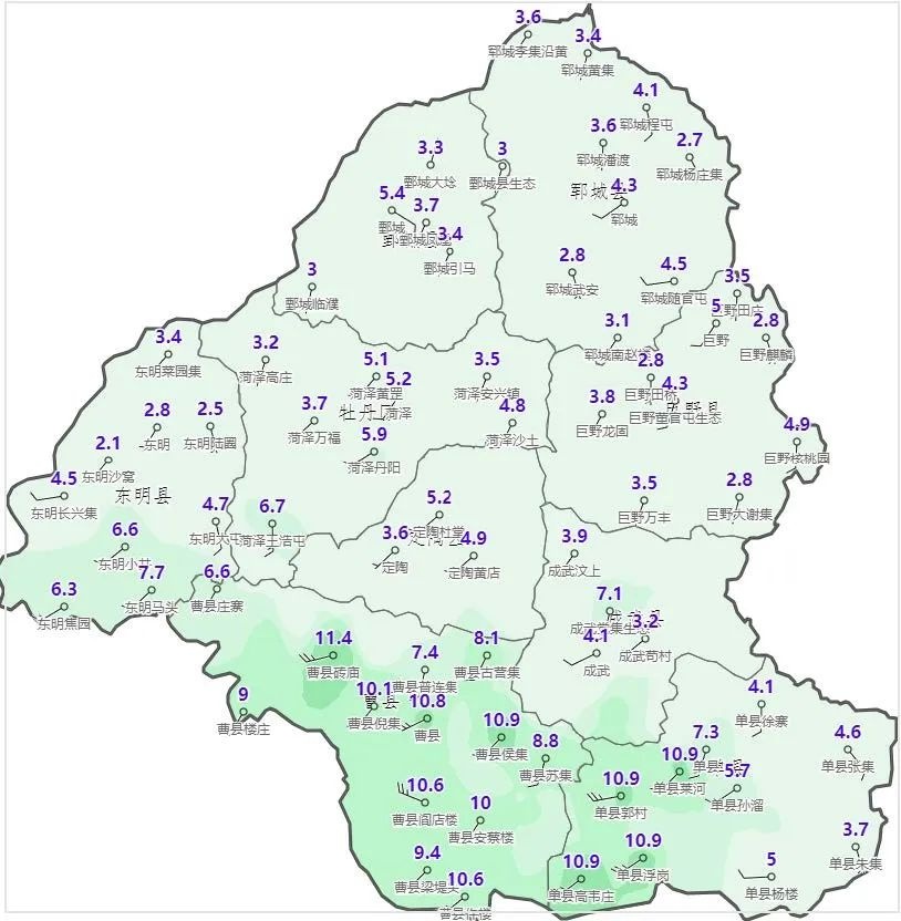 2025年4月11日成武县天气如何?气象局最新实况、预警、预报大揭秘!  第4张