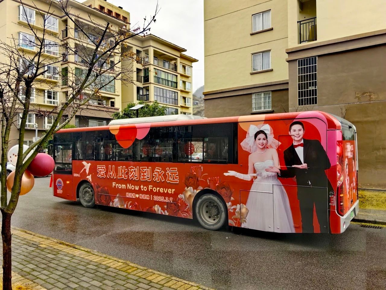 公交车上的爱情故事！杨德林和杨诗惟的公交婚礼，你见过吗？  第2张