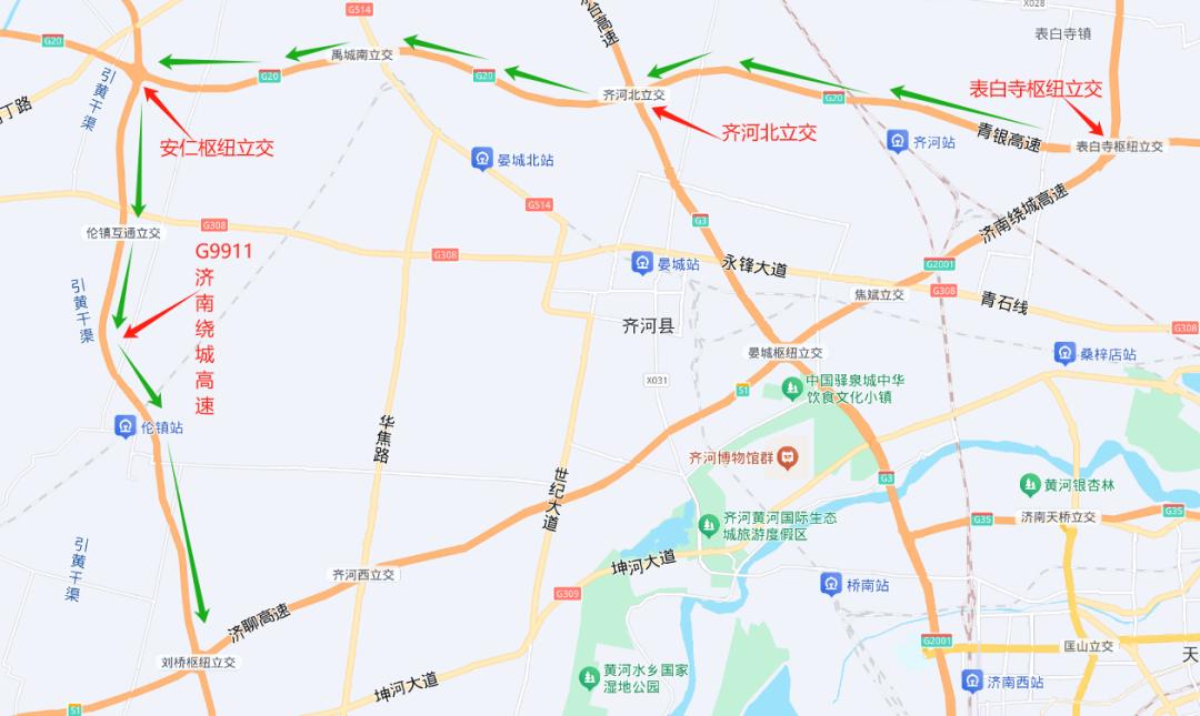 济南至宁津高速表白寺枢纽A、C匝道将从2025年4月封到2026年6月，咋绕行？  第3张