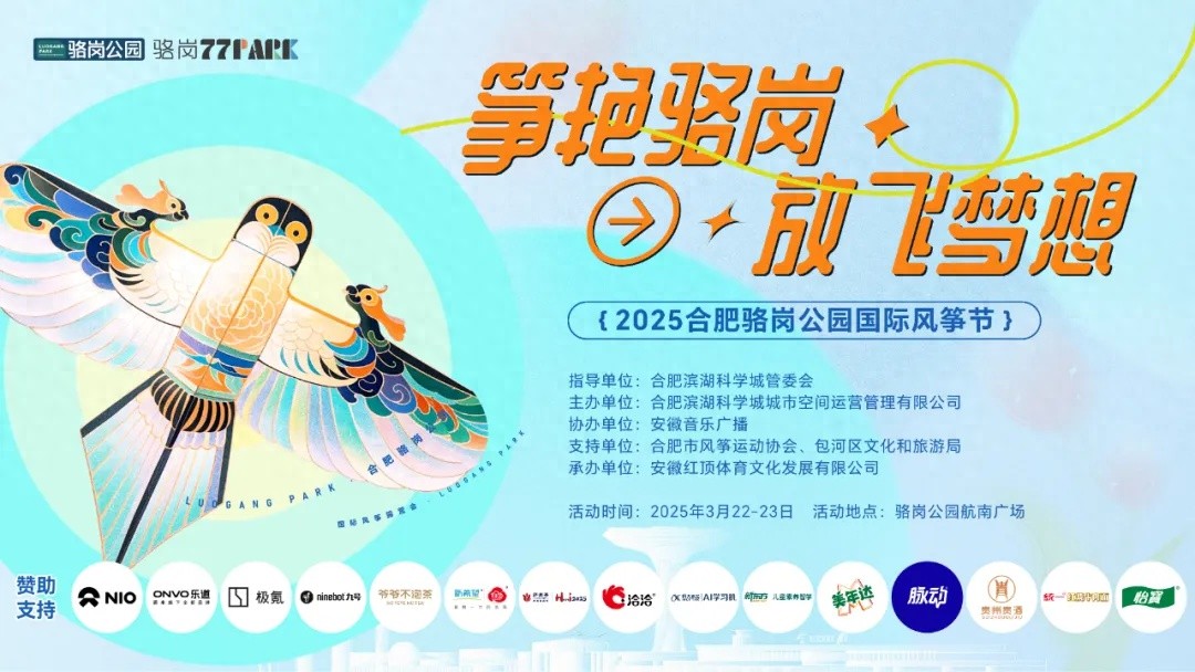2025合肥骆岗国际风筝节，百位大师放飞千姿百态风筝，你准备好见证空中奇迹了吗？