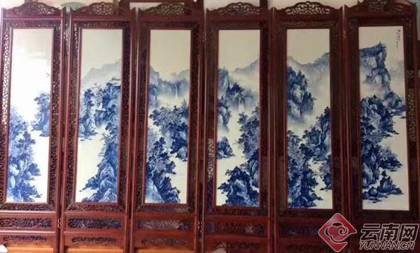 5月16日！瓷画大家辛恒捐赠的青花鸡足山山水六条屏有何独特之处？  第7张