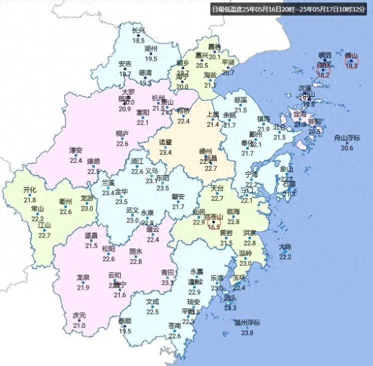 浙江大部最低 18 - 22℃，雨势增强？浙中南这天气咋整