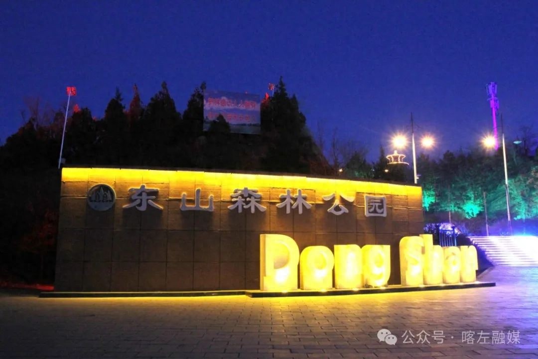 夜幕下的东山森林公园，189级台阶竟变身流光溢彩的溪流！你见过这样的奇景吗？  第1张