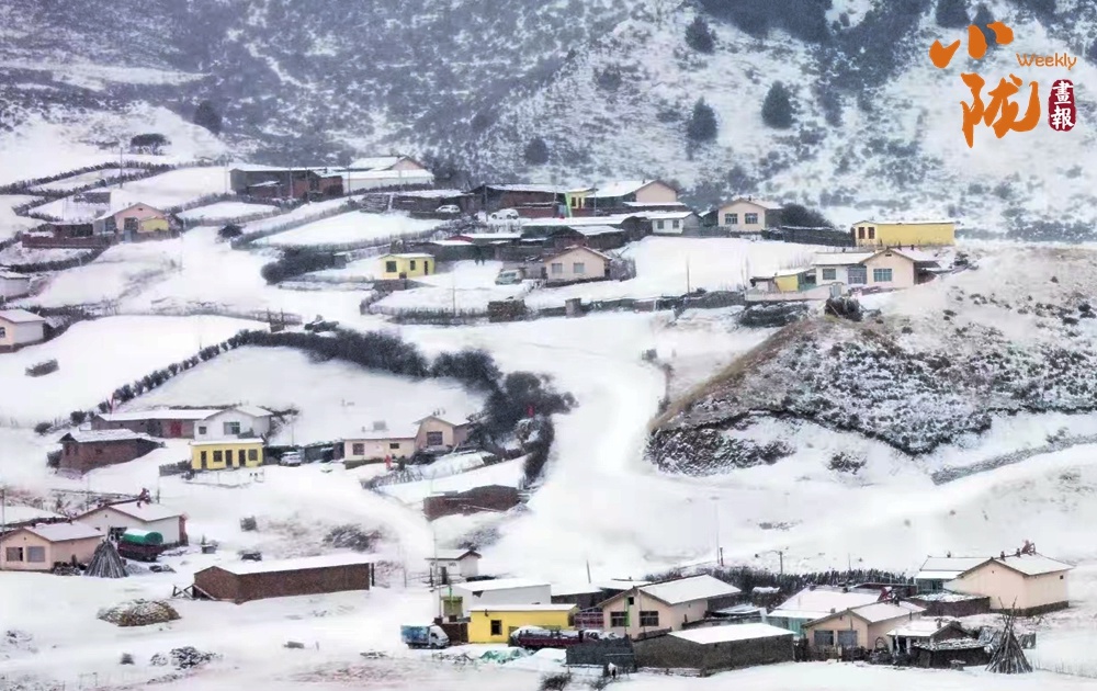 碌曲县初春雪景，为何让人心生敬畏与宁静？  第7张