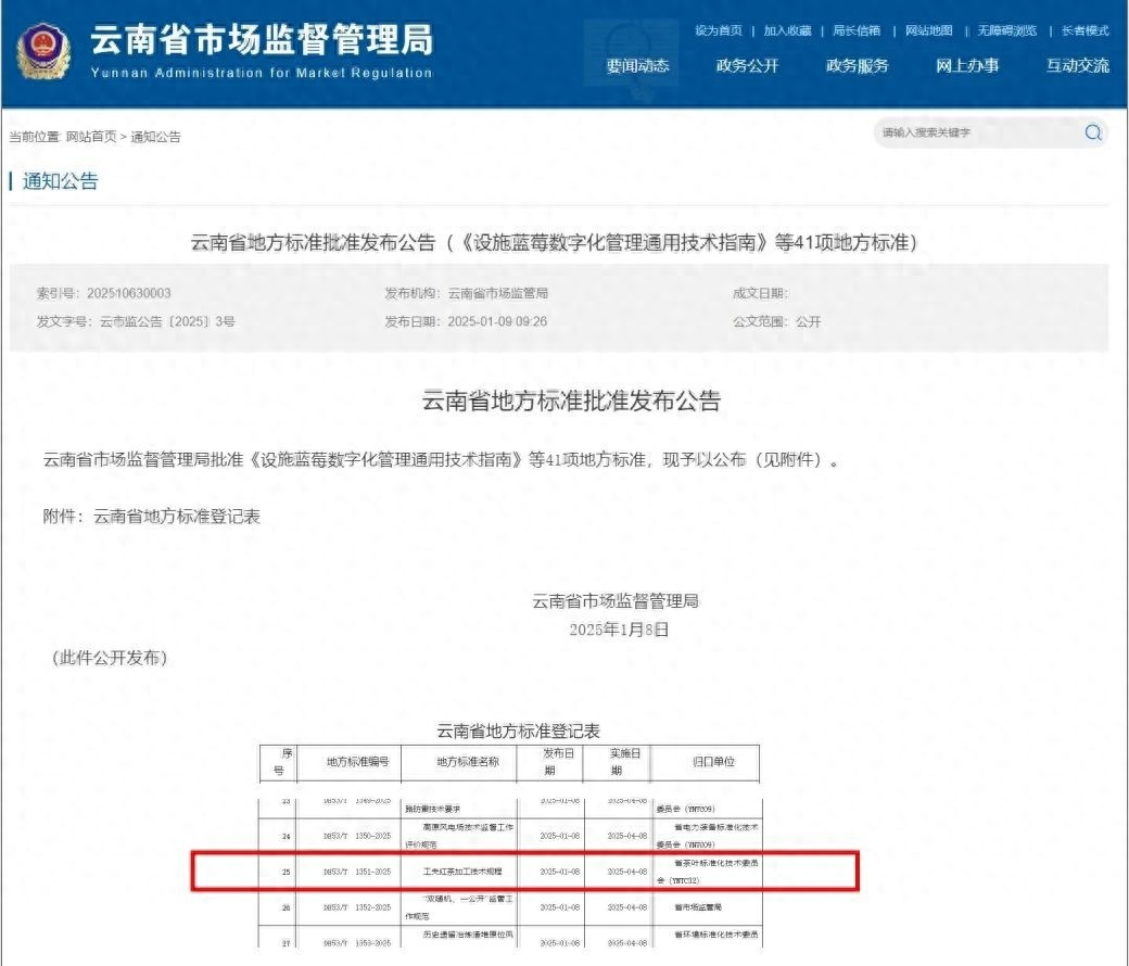 云南红茶迎来重大突破！工夫红茶加工技术规程正式实施，你了解多少？  第1张