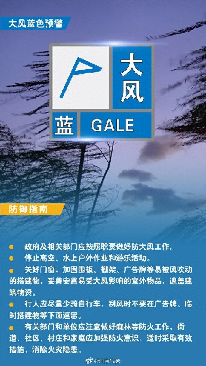 郑州大风预警！9级阵风+雷暴来袭，你的安全准备好了吗？