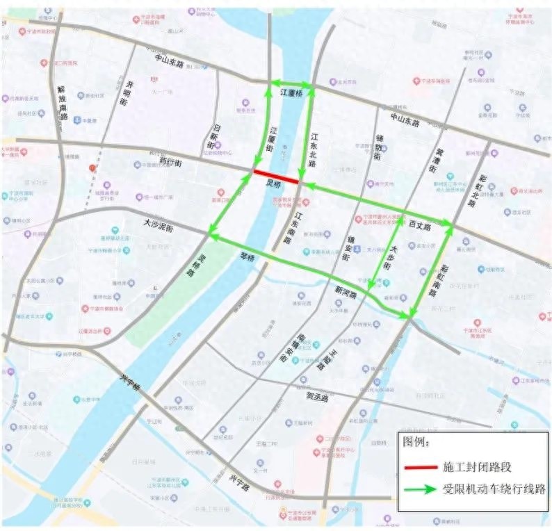 灵桥封闭施工！你的出行路线受影响了吗？快看绕行攻略