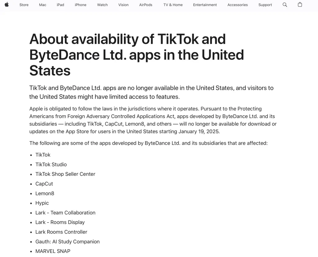 TikTok等11款字节系应用将在美国消失！2025年后还能用吗？