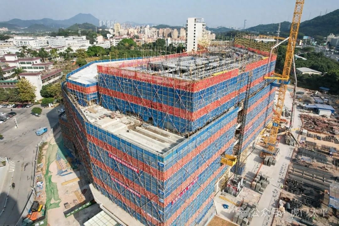 虎门医院扩建工程2026年建成！6层墙柱、7层梁板施工进展如何？