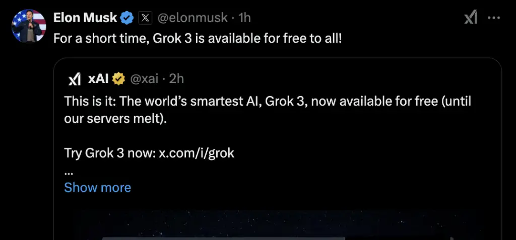 Grok 3免费开放，地表最强AI等你来体验！你准备好了吗？  第2张
