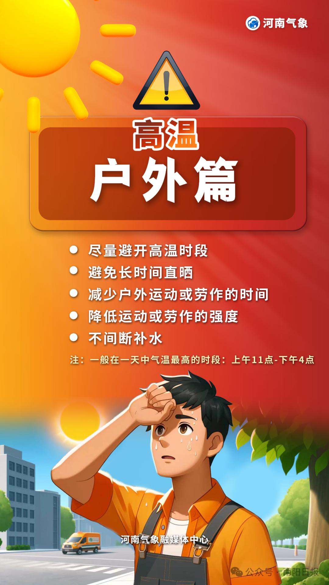 2025年5月20日南阳多地高温橙色预警！你做好防暑了吗？  第3张
