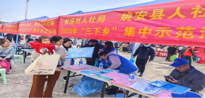 姚安县三下乡活动大揭秘：人社政策如何温暖寒冬？送政策、送岗位、送服务全解析  第2张
