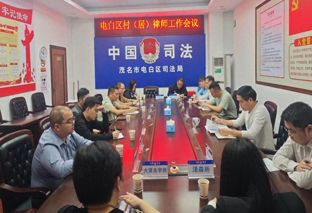 电白区司法局2025年村（居）律师工作会议召开，法治电白将迎来哪些新变化？