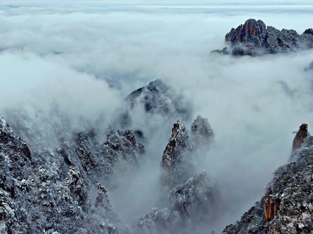 黄山雪景大爆发！连续降雪后的绝美风光，你准备好了吗？  第3张