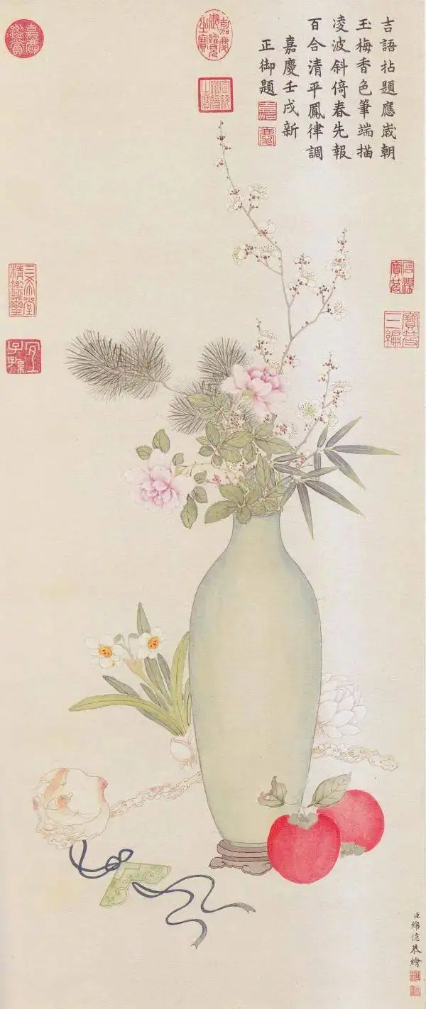 岁朝清供：古代文人如何用盆景和插花打造新春仪式感？  第3张