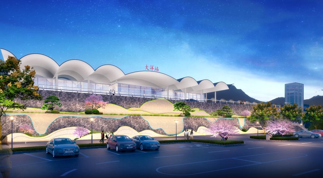 金建高铁大洋站惊艳亮相！这座融合自然与文化的站房是如何炼成的？  第4张
