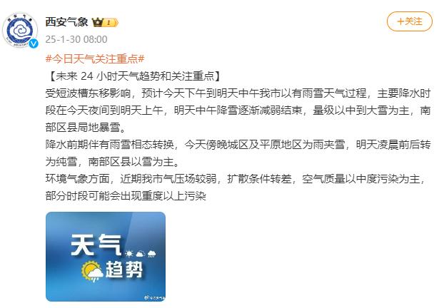 陕西多地将迎中到大雪！暴雪也来？春运出行得多留意  第4张