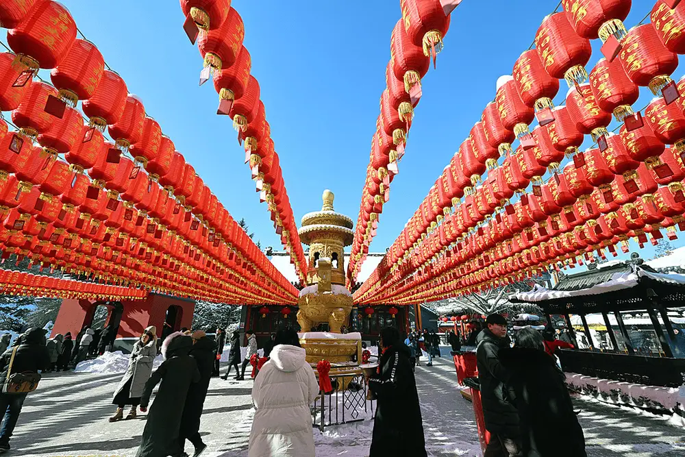 大年初二，你以为人少？全国景区人山人海，断桥真的要断了  第1张
