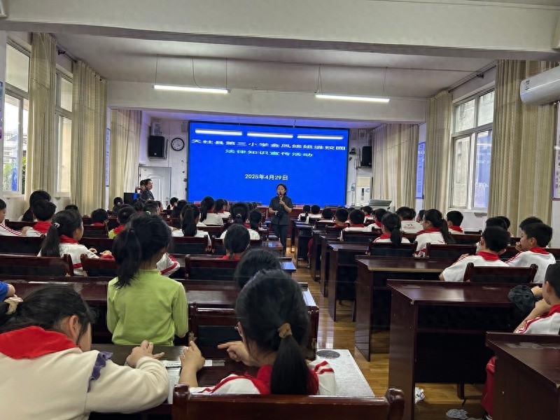 4月29日县法院金凤姐姐普法团队为何走进天柱县第三小学？